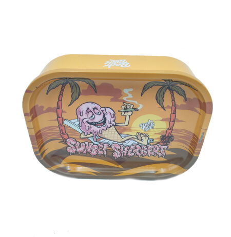 Best Buds Rolling Tray with Storage Sunset Sherbet