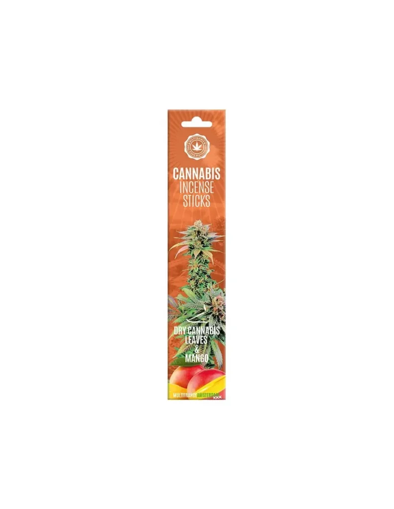 Incenso Mango e foglie fresche di cannabis